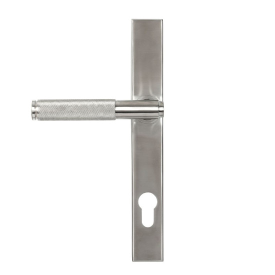 Brompton Slimline Sprung Lever Espagnolette - Satin Marine Stainless Steel