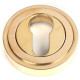 Polished Brass Art Deco Euro Escutcheon