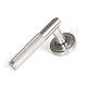 Brompton Sprung Lever Door Handle on Art Deco Rose Set - Satin Marine Stainless Steel