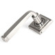 Avon Sprung Lever Door Handle on Square Rose Set - Satin Marine Stainless Steel