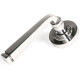 Avon Sprung Lever Door Handle on Round Rose Set - Polished Marine Stainless Steel