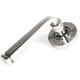 Avon Sprung Lever Door Handle on Beehive Rose Set - Polished Marine Stainless Steel