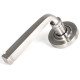 Avon Unsprung Lever Door Handle on Round Rose Set - Satin Marine Stainless Steel