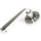 Avon Unsprung Lever Door Handle on Beehive Rose Set - Polished Marine Stainless Steel