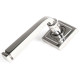 Avon Unsprung Lever Door Handle on Square Rose Set - Polished Marine Stainless Steel