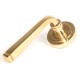 Avon Unsprung Lever Door Handle on Art Deco Rose Set - Polished Brass