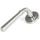 Newbury Unsprung Lever Door Handle on Round Rose Set - Satin Marine Stainless Steel