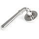 Newbury Unsprung Lever Door Handle on Round Rose Set - Polished Marine Stainless Steel