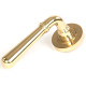 Newbury Lever on Round Rose Set - Polished Brass
