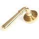 Newbury Lever on Beehive Rose Set - Polished Brass
