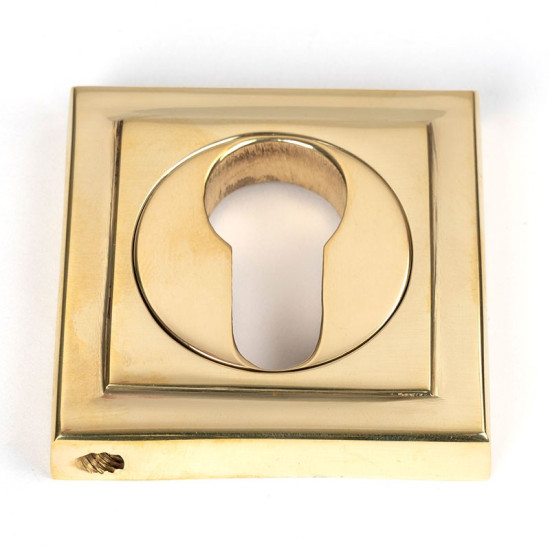 Polished Brass Square Euro Escutcheon