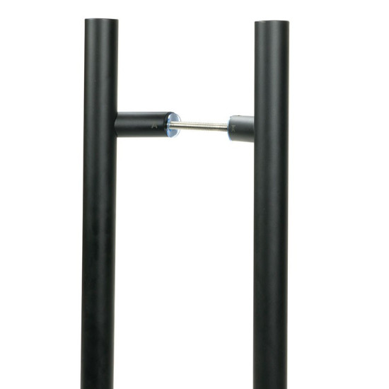 Offset T Bar Handle with Back-to-Back Fixings - Matt Black