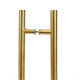 T Bar Handle with Back-to-Back Fixings - Aged Brass