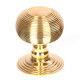 Beehive Centre Door Knob - Polished Brass
