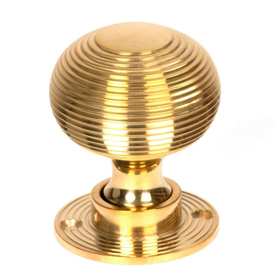 Polished Brass Beehive Door Knobs