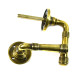 Aged Brass Beehive Lever Door Handle