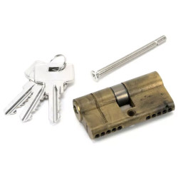 Double Euro Cylinder Lock - Aged Brass Finish