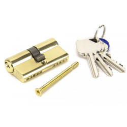 Double Euro Cylinder Lock - Polished Brass