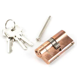 Double Euro Cylinder Lock - Polished Bronze Finish