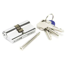 Double Euro Cylinder Lock - Polished Chrome