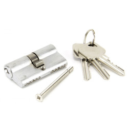 Double Euro Cylinder Lock - Satin Chrome