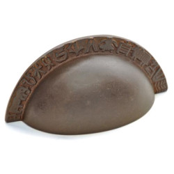 Antique Bronze Aztec Edged Drawer Pull