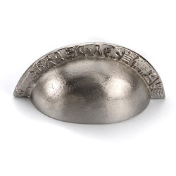 Nickel Aztec Edged Drawer Pull