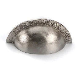 Nickel Aztec Edged Drawer Pull