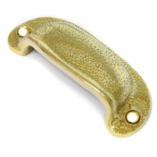Brass Hammered Drawer Pull