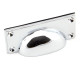 Art Deco Drawer Pull - Polished Chrome