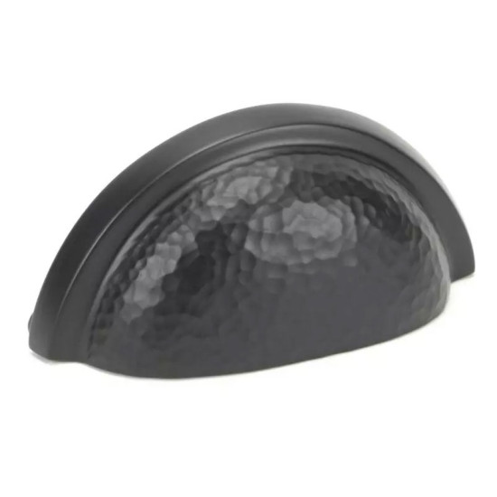 Hammered Regency Concealed Drawer Pull - Aged Bronze