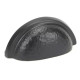 Hammered Regency Concealed Drawer Pull - Aged Bronze