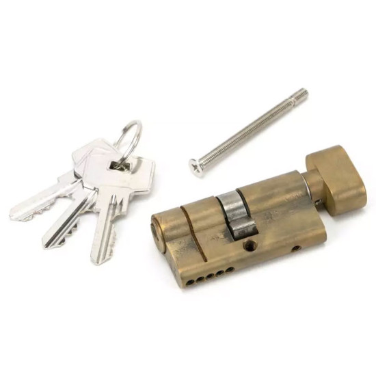 Euro Cylinder Thumbturn - Aged Brass Finish
