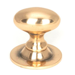 Polished Bronze Oval Cabinet Knob