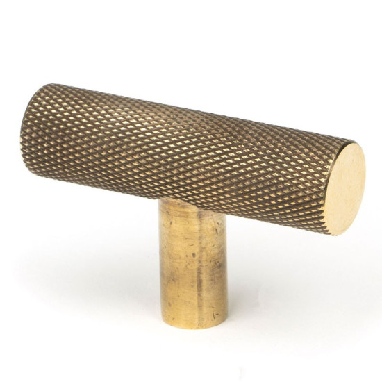 Aged Brass Brompton T Bar Cabinet Knob