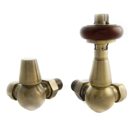 Faringdon Thermostatic Radiator Valve - Antique Brass CORNER TRV