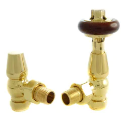 Faringdon Thermostatic Radiator Valve - Brass Angled TRV