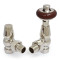 Faringdon Thermostatic Radiator Valve -  Nickel Angled TRV