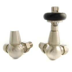 Faringdon Thermostatic Radiator Valve - Satin Nickel CORNER TRV