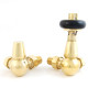 Faringdon Thermostatic Radiator Valve - Unlacquered Brass CORNER TRV