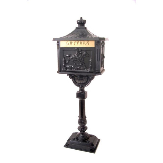 Free Standing Post Box - Black