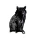 Large Black Cat Door Stop