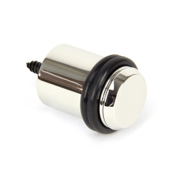 Period Floor Mounted Door Stop - Polished Nickel