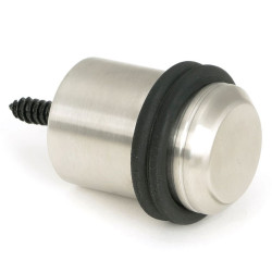 Floor Mounted Door Stop - Satin Marine Stainless Steel