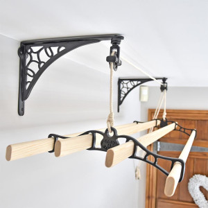 Clothes airer wall support bracket