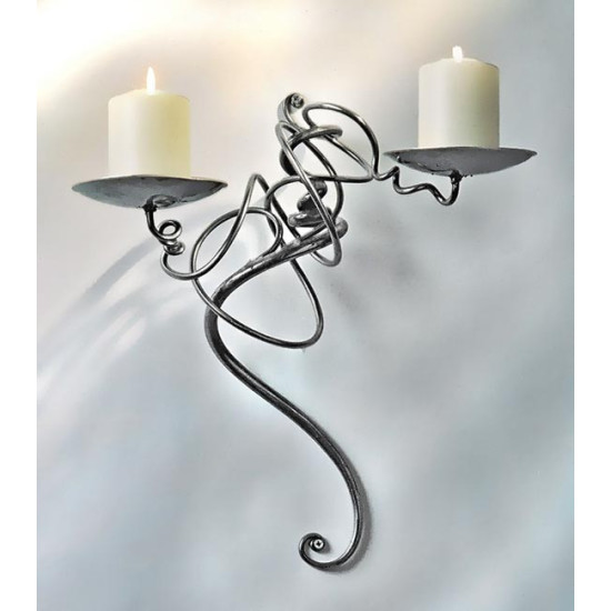 Hand Forged Double Tangle Wall Sconce