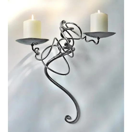 Hand Forged Double Tangle Wall Sconce