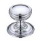 Henley Contoured Door Knobs - Polished Chrome