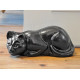 Hunting Black Cat Door Stop