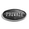 Oval Private Sign